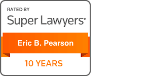 Pennsylvania workers' compensation lawyer, Eric B. Pearson of Pearson Koutcher Law, receives an award for ten years in law from Super Lawyers.