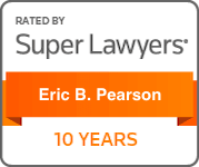 Philadelphia workers' compensation lawyer Eric B. Pearson receives an award for ten years in law from Super Lawyers, an online lawyer selection site providing users with the top five percent of attorneys in a user's area.